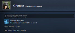 Illustration for article titled Frostpunk, As Told By Steam Reviews